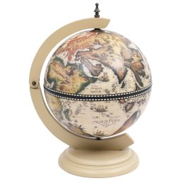 vidaXL Globebar tafelmodel eucalyptushout wit