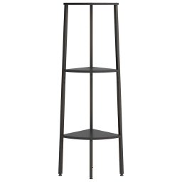 vidaXL Hoekkastje met 3 schappen 45,5x31,5x120 cm zwart