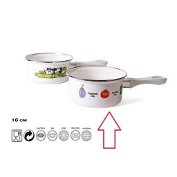 Steelpan - Ø16 cm - geglazuurd - alle warmtebronnen - model Vegetable