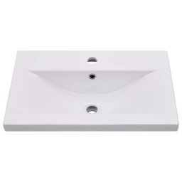 vidaXL Inbouwwastafel 61x39,5x18,5 cm keramiek wit