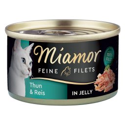 100g Fijne Filets Light Tonijn & Rijst in Gelei Miamor natvoer voor katten