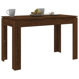 vidaXL Eettafel 120x60x76 cm bewerkt hout bruin eikenkleur