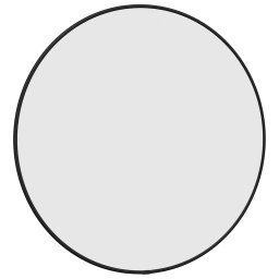 vidaXL Wandspiegel rond Ø50 cm zwart