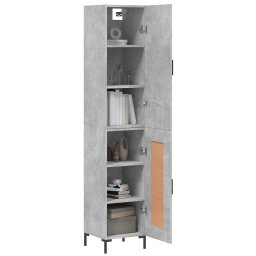 vidaXL Hoge kast 34,5x34x180 cm bewerkt hout betongrijs