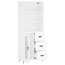 vidaXL Hoge kast 69,5x34x180 cm bewerkt hout wit
