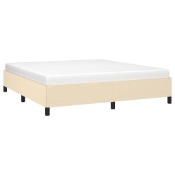vidaXL Bedframe zonder matras stof crèmekleurig 180x200 cm