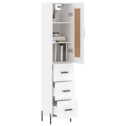 vidaXL Hoge kast 34,5x34x180 cm bewerkt hout wit