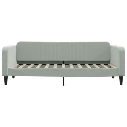 vidaXL Slaapbank 90x200 cm fluweel lichtgrijs