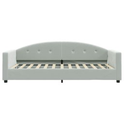 vidaXL Slaapbank 90x200 cm fluweel lichtgrijs