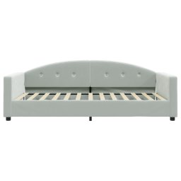 vidaXL Slaapbank 100x200 cm fluweel lichtgrijs