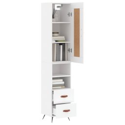 vidaXL Hoge kast 34,5x34x180 cm bewerkt hout wit