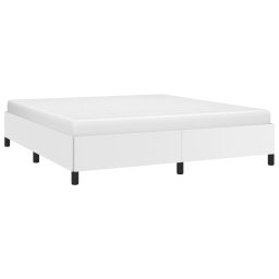 vidaXL Bedframe zonder matras 160x200 cm kunstleer wit