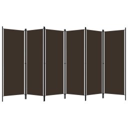 vidaXL Kamerscherm met 6 panelen 300x180 cm bruin