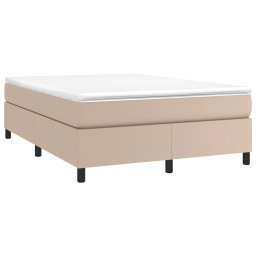 vidaXL Boxspring bed kunstleer cappuccinokleurig 140x200 cm