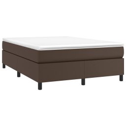 vidaXL Boxspring bed kunstleer bruin 140x190 cm