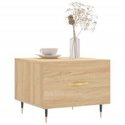vidaXL Salontafels 2 st 50x50x40 cm bewerkt hout sonoma eikenkleurig