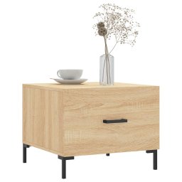 vidaXL Salontafels 2 st 50x50x40 cm bewerkt hout sonoma eikenkleurig
