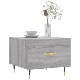 vidaXL Salontafels 2 st 50x50x40 cm bewerkt hout grijs sonoma eiken