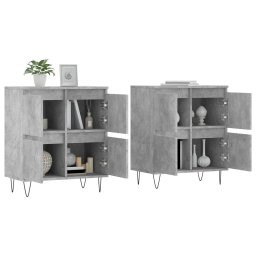 vidaXL Dressoirs 2 st bewerkt hout betongrijs