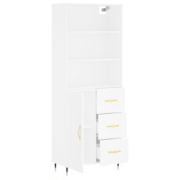 vidaXL Hoge kast 69,5x34x180 cm bewerkt hout wit