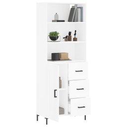 vidaXL Hoge kast 69,5x34x180 cm bewerkt hout wit