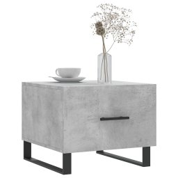 vidaXL Salontafels 2 st 50x50x40 cm bewerkt hout betongrijs
