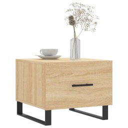 vidaXL Salontafels 2 st 50x50x40 cm bewerkt hout sonoma eikenkleurig