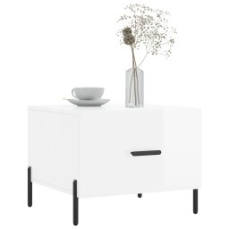 vidaXL Salontafels 2 st 50x50x40 cm bewerkt hout hoogglans wit