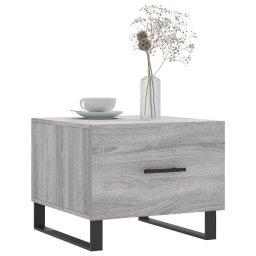 vidaXL Salontafels 2 st 50x50x40 cm bewerkt hout grijs sonoma eiken