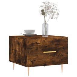 vidaXL Salontafels 2 st 50x50x40 cm bewerkt hout gerookt eikenkleurig