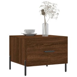 vidaXL Salontafels 2 st 50x50x40 cm bewerkt hout bruin eikenkleur