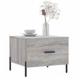 vidaXL Salontafels 2 st 50x50x40 cm bewerkt hout grijs sonoma eiken
