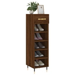 vidaXL Schoenenkast 30x35x105 cm bewerkt hout bruin eikenkleur