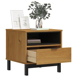 vidaXL Bijzettafel FLAM 50x50x50 cm massief grenenhout