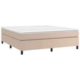 vidaXL Boxspring bed kunstleer cappuccinokleurig 160x200 cm
