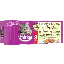 Zee en Land in Gelei Whiskas La Carte 8x390g Natvoer Katten
