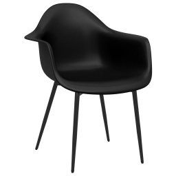 vidaXL Eetkamerstoelen 4 st PP zwart