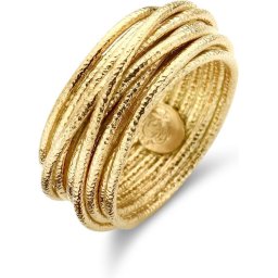 Casa Jewelry Ring Wikkel Satin maat 18.50 - Zilver - Goud Verguld