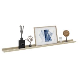 vidaXL Wandschappen 4 st 115x9x3 cm wit en sonoma eikenkleurig