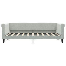 vidaXL Slaapbank 90x190 cm fluweel lichtgrijs