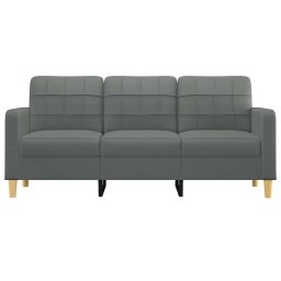 vidaXL Driezitsbank 180 cm stof donkergrijs