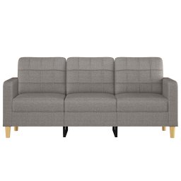 vidaXL Driezitsbank 180 cm stof taupe
