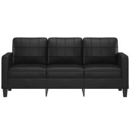 vidaXL Driezitsbank 180 cm kunstleer zwart
