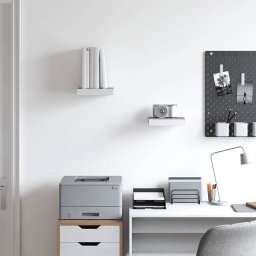 vidaXL Wandschappen zwevend 2 st 23x23,5x3,8 cm MDF eikenkleurig wit