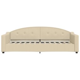 vidaXL Slaapbank 80x200 cm stof crèmekleurig