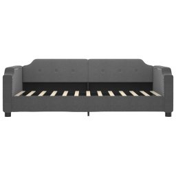 vidaXL Slaapbank 90x200 cm stof donkergrijs