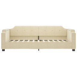 vidaXL Slaapbank 80x200 cm stof crèmekleurig