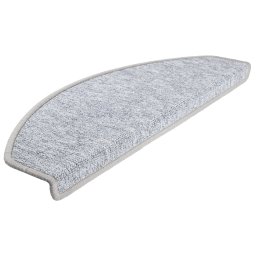 vidaXL Trapmatten 10 st 65x24x4 cm lichtgrijs halfrond groot
