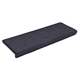vidaXL Trapmatten 15 st 65x21x4 cm donkergrijs en blauw met rechthoekige rand