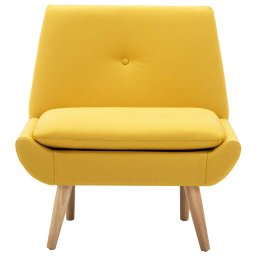 vidaXL Fauteuil stof geel